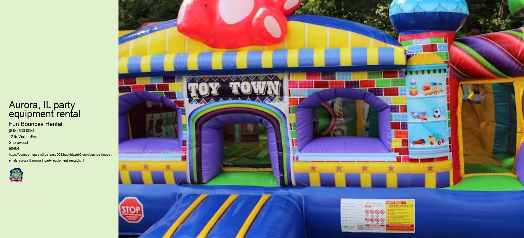 Aurora, IL party equipment rental