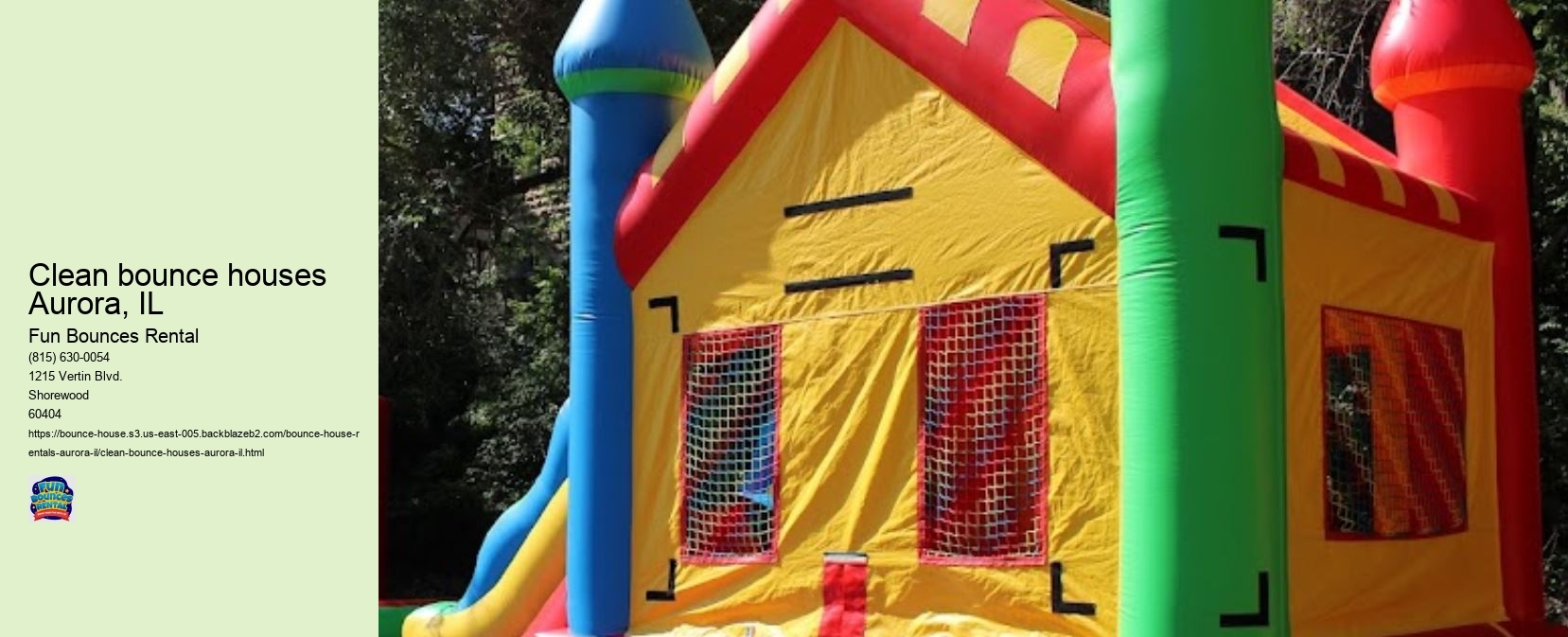 Clean bounce houses Aurora, IL