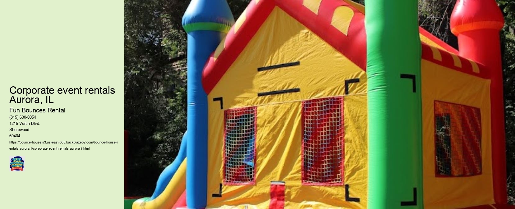Corporate event rentals Aurora, IL