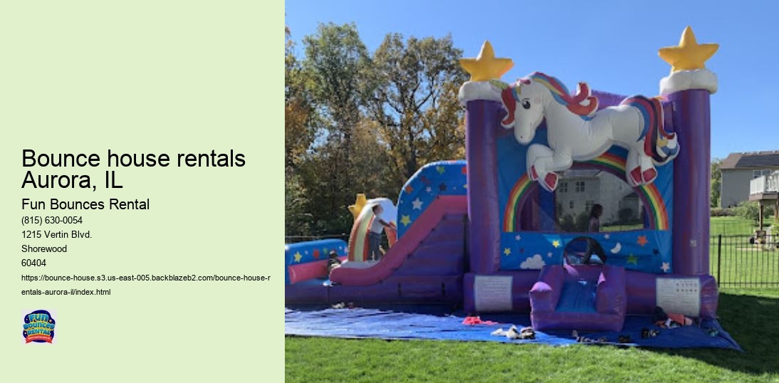 Jumpstart Your Party: Fun Bounces Rental Offers Premium Bounce House Rentals in Aurora!