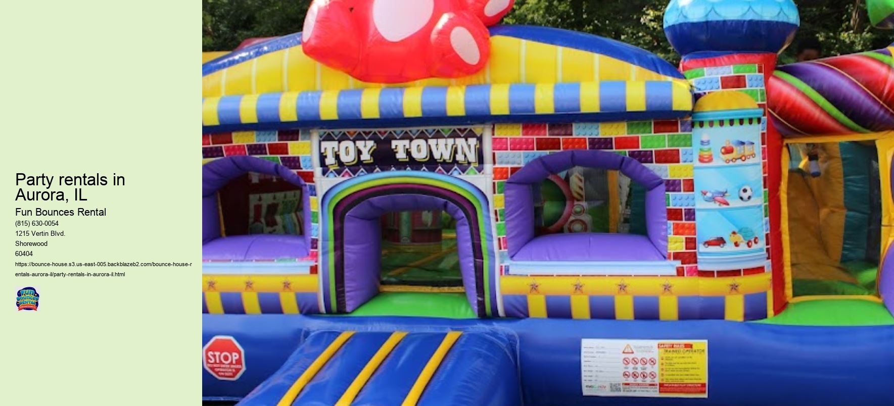 Party rentals in Aurora, IL