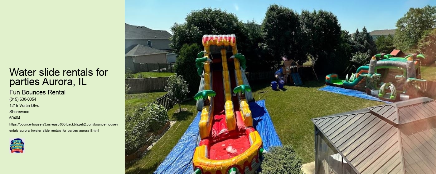 Water slide rentals for parties Aurora, IL
