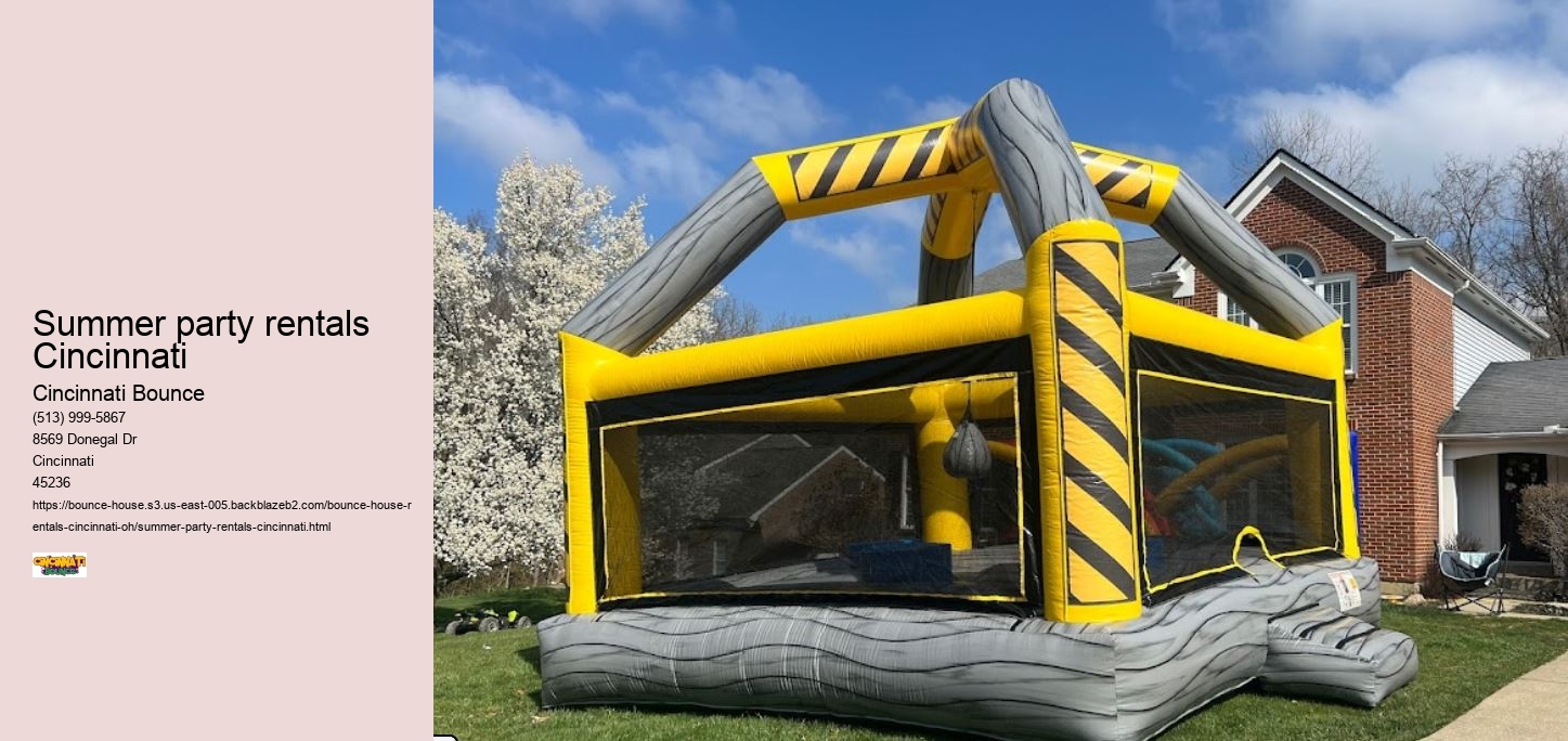 Summer party rentals Cincinnati
