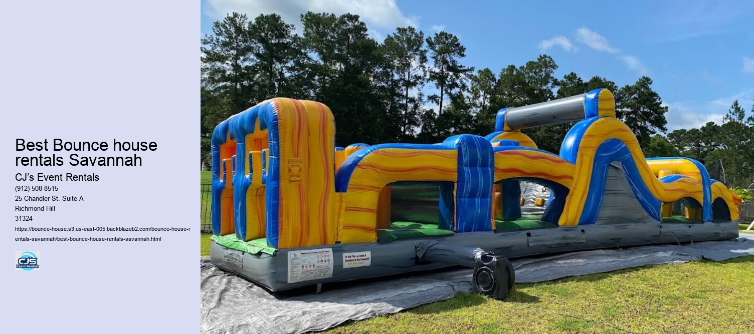 Best Bounce house rentals Savannah