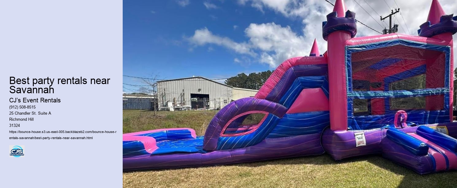 Best party rentals near Savannah