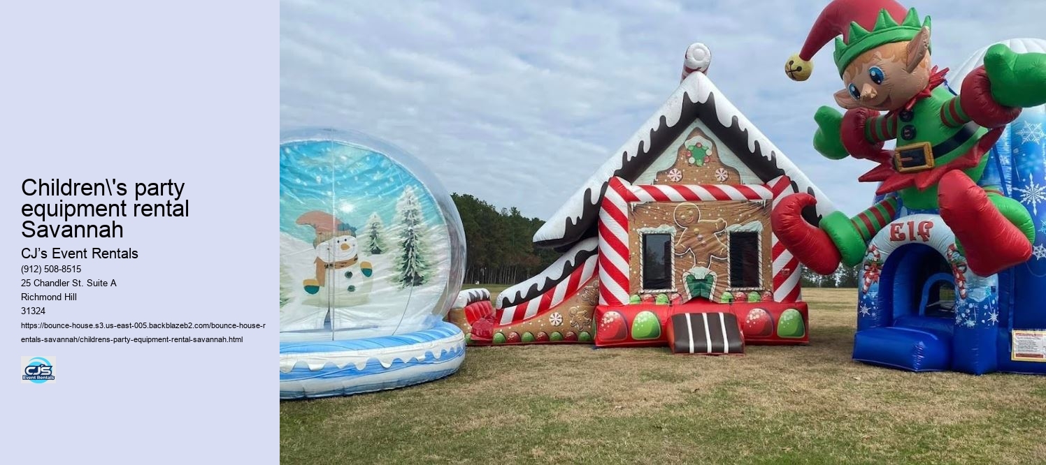 Children's party equipment rental Savannah