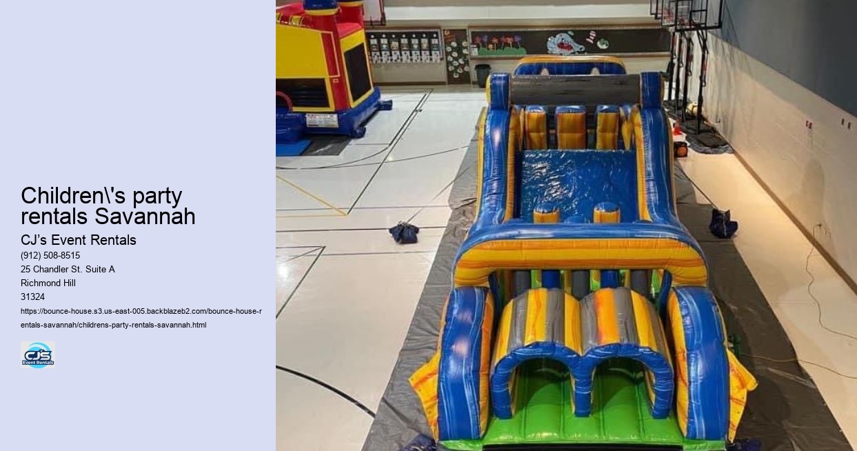 Savannahs Ultimate Bounce House Experience Awaits at CJs Event Rentals!