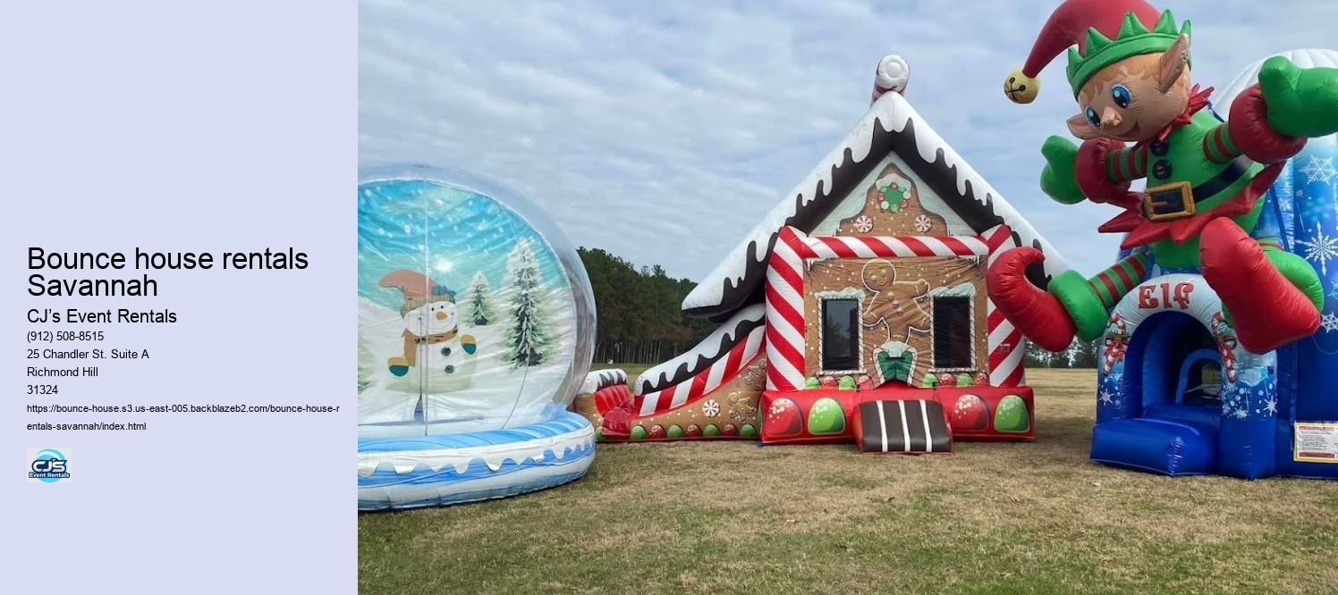 Unleash the Excitement: Savannahs Premier Bounce House Rentals by CJs Event Rentals!