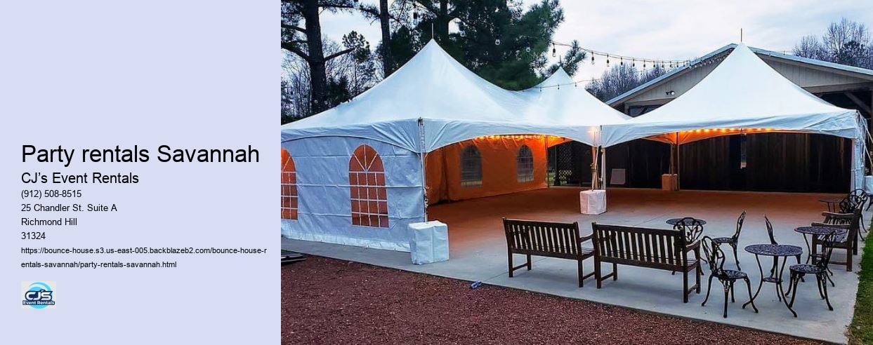 party rentals Savannah