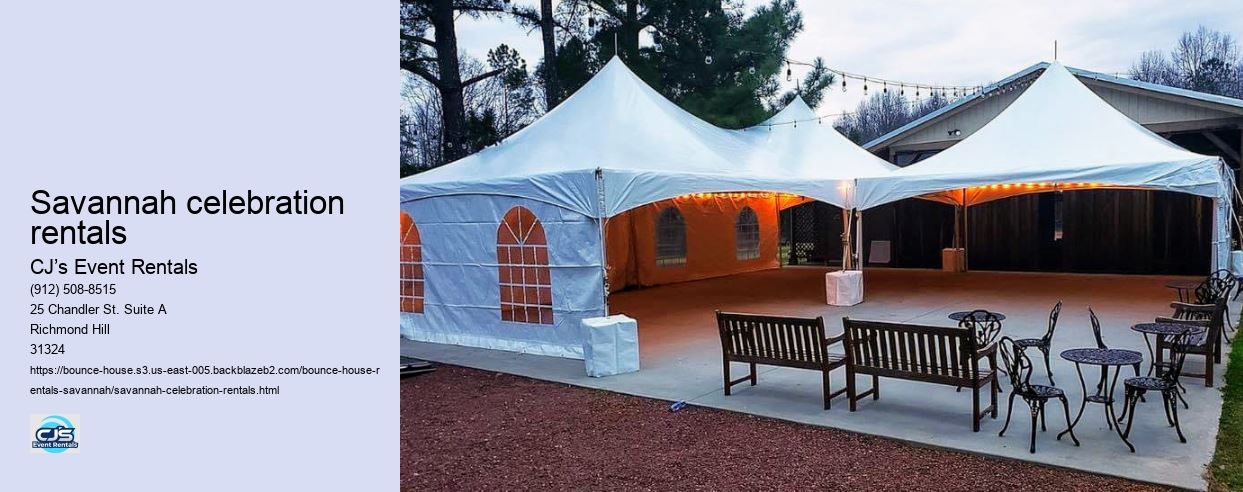 Savannah celebration rentals