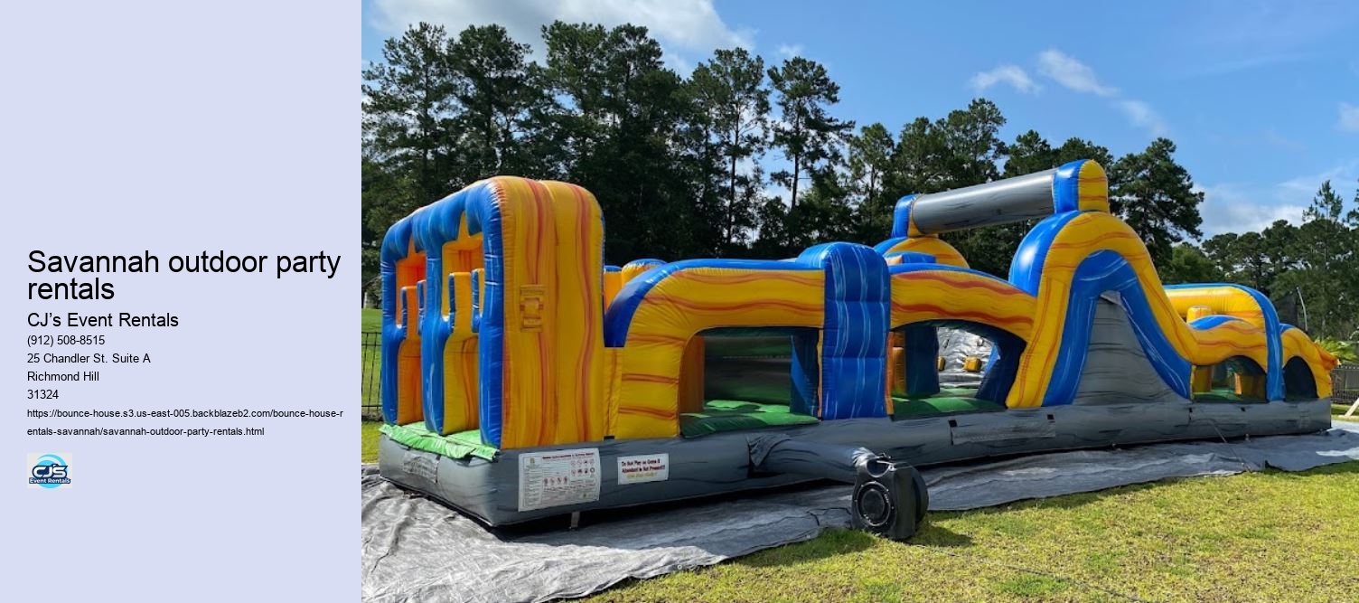 Savannah outdoor party rentals
